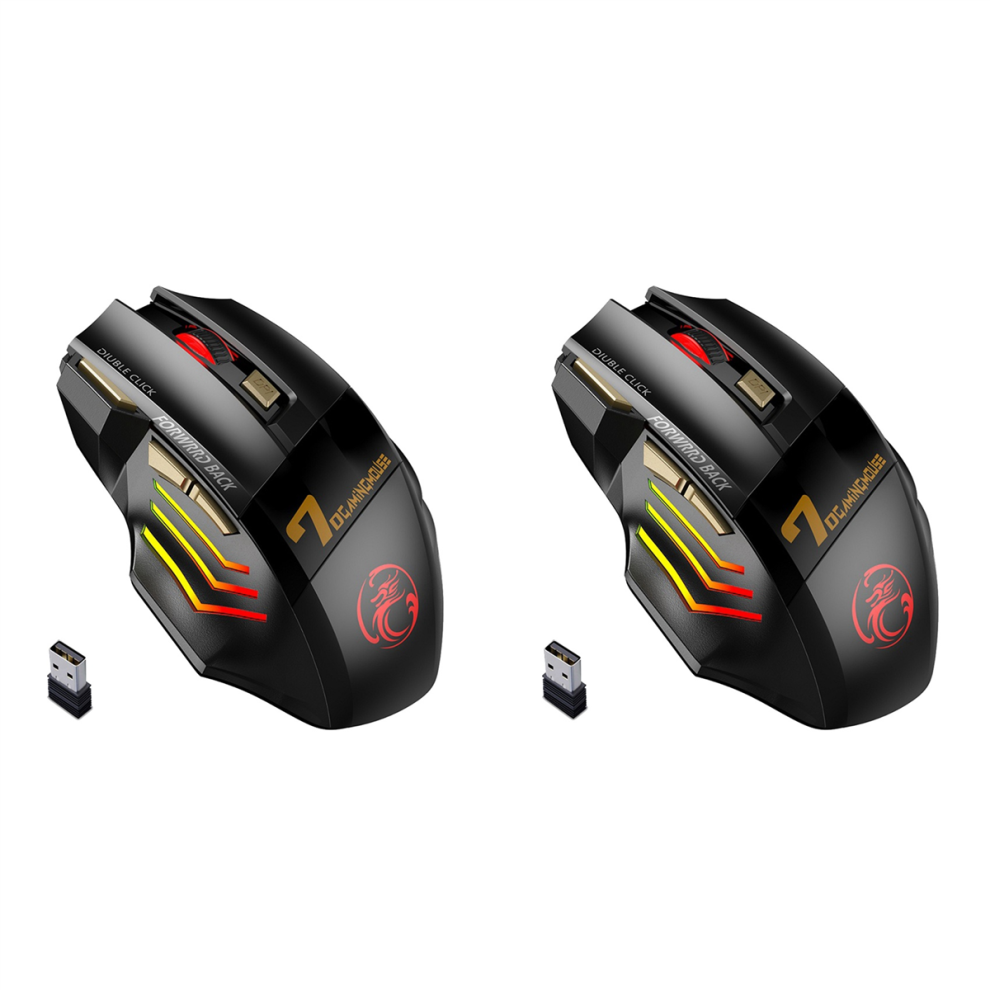 Wireless Gamer Mouse For Computer 2.4G Rgb Rechargeable Gaming Mouse Black 4713569821448