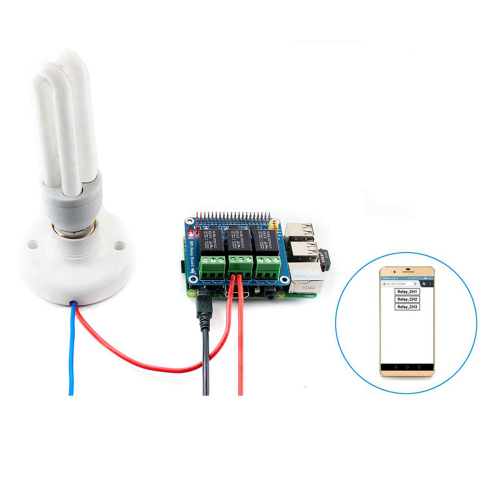 5V 3-Channel Relay Module for RPI Zero 2 W WH 1