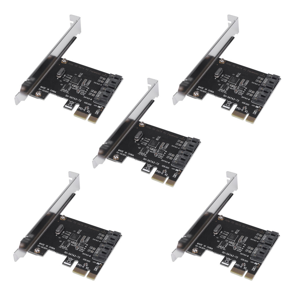5X Pcie Pci Express To Sata3.0 2-Port Sata Iii 6G Expansion Card 4713569822384
