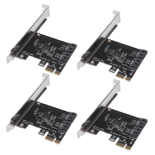 4X PCIe Express to SATA3.0 2-Port SATA III Expansion Controller Card