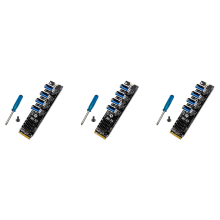 M.2 till PCI-E X1 4-portars USB 3.0 grafikkort ASM1184E M.2-adapter