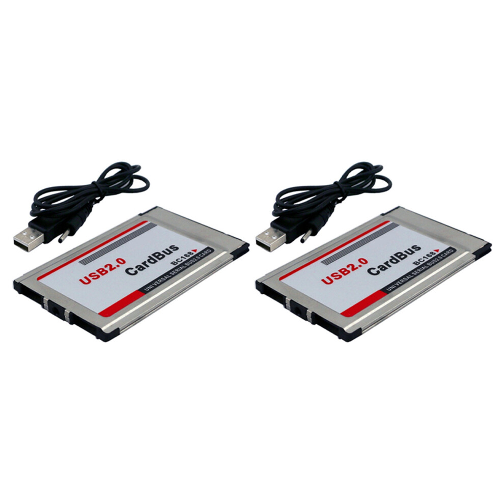 Pcmcia To Usb 2.0 Cardbus Dual 2 Port 480M Card Adapter For Laptop 4711624766024