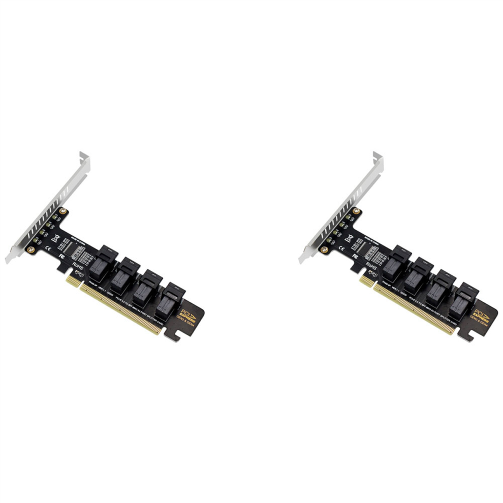 Ngff Pci-E 16X To 4 Ports U.2 Nvme Split Expansion Card Sff-8639/8643 4711624765706