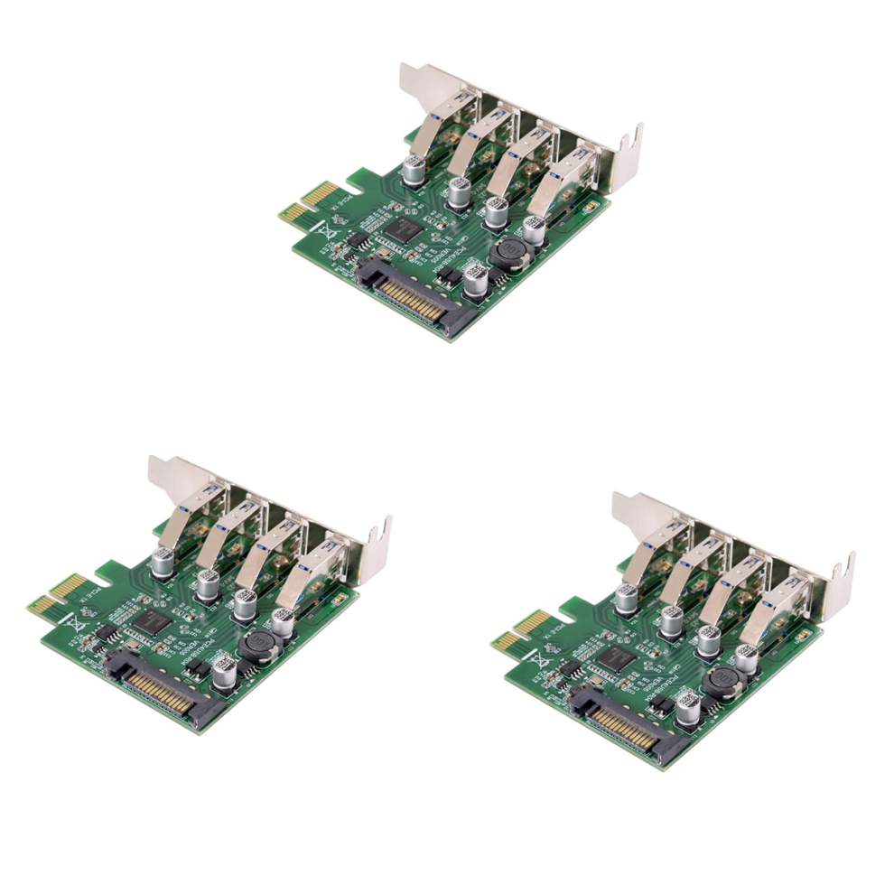 Low Profile 4 Ports Pci-E To Usb 3.0 Hub Pci Express Expansion Card 4711624765331