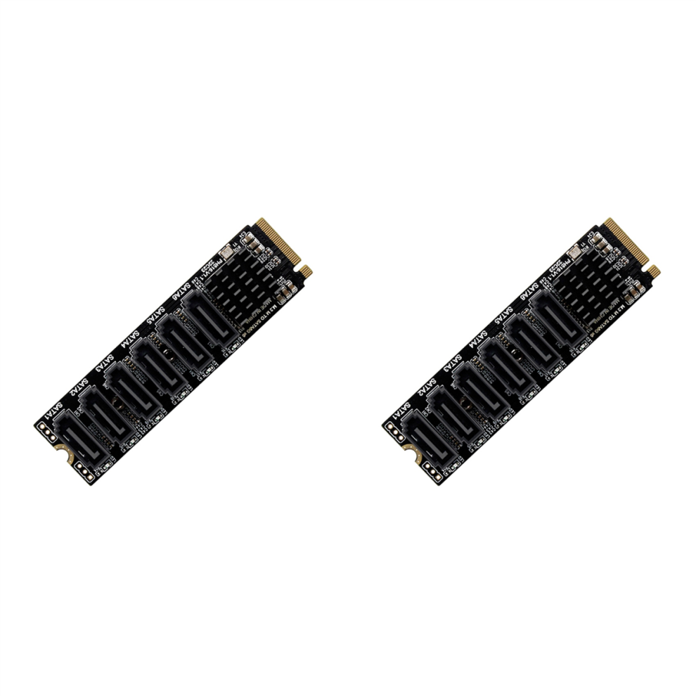 M.2 Nvme Pci-E Pcie X4 X8 X16 To 6 Port 3.0 Sata Adapter Card Riser 4711624765485