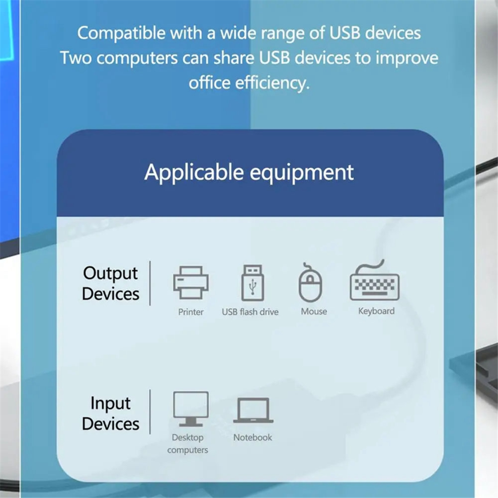 2 Ports Usb2.0 Hub Usb Switch Printer Sharer Two Computers Share 4713569826887