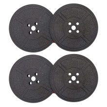 6-pack skrivmaskinsband med dubbelspole, röd och svart för de flesta skrivmaskiner
