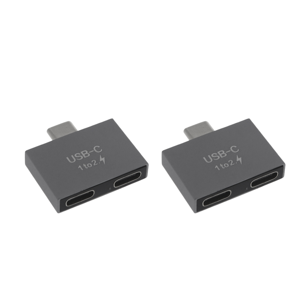 Usb C Male To Dual Usb C Female Splitter Converter Adapter Grey 4713569826191
