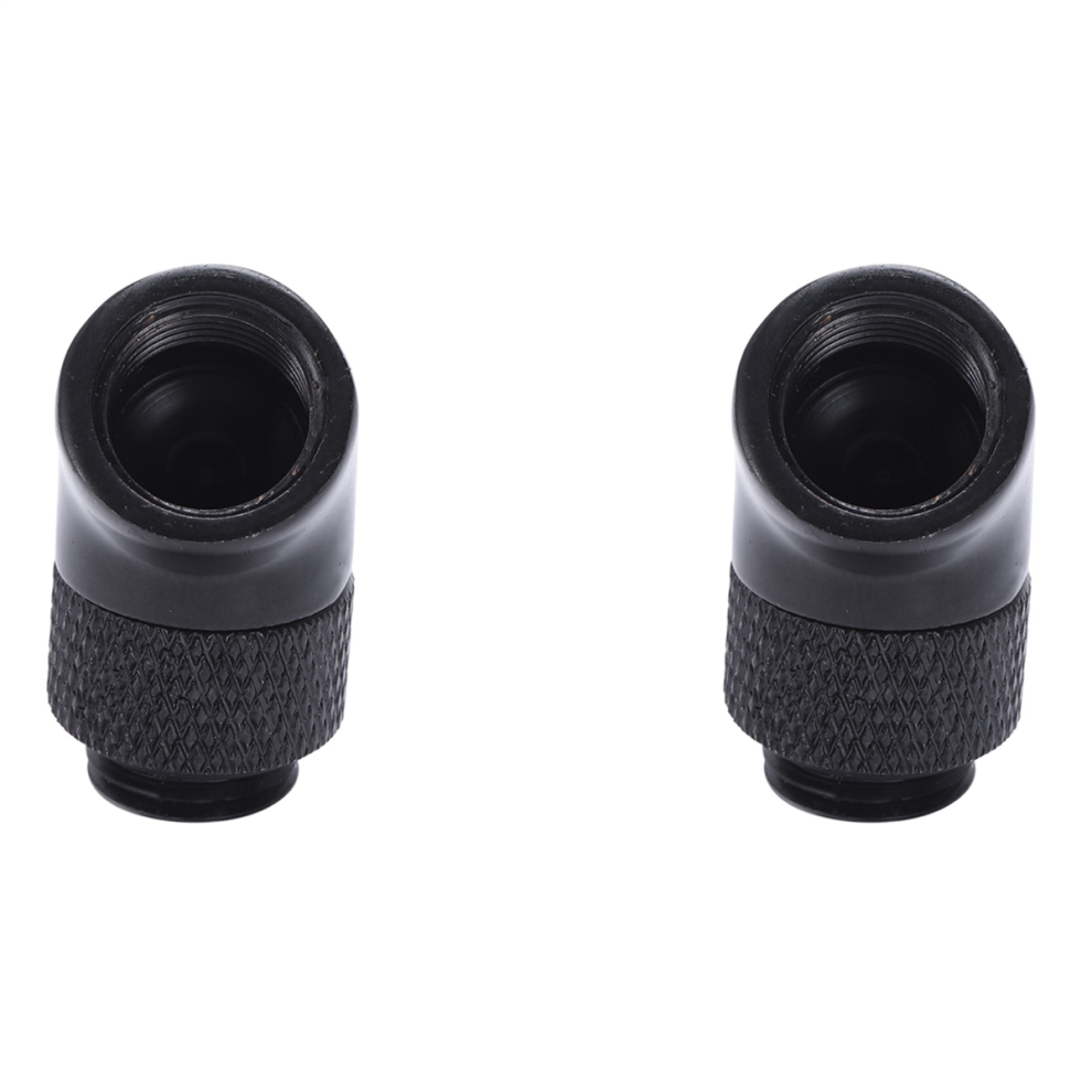 G1/4 Screw Thread 45 Elbow Rotary-Male To Female Connector Black 4713569825286