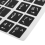 White Letters Arabic English Keyboard Sticker Decal Black 6