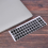White Letters Arabic English Keyboard Sticker Decal Black 4