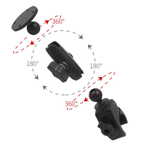 Nylonarm 6 cm dubbelhylsarm med 2,5 cm kulbas 1