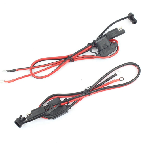 2Pcs Motorcycle Battery Charger Sae Charging Cable Sae Fuse 1