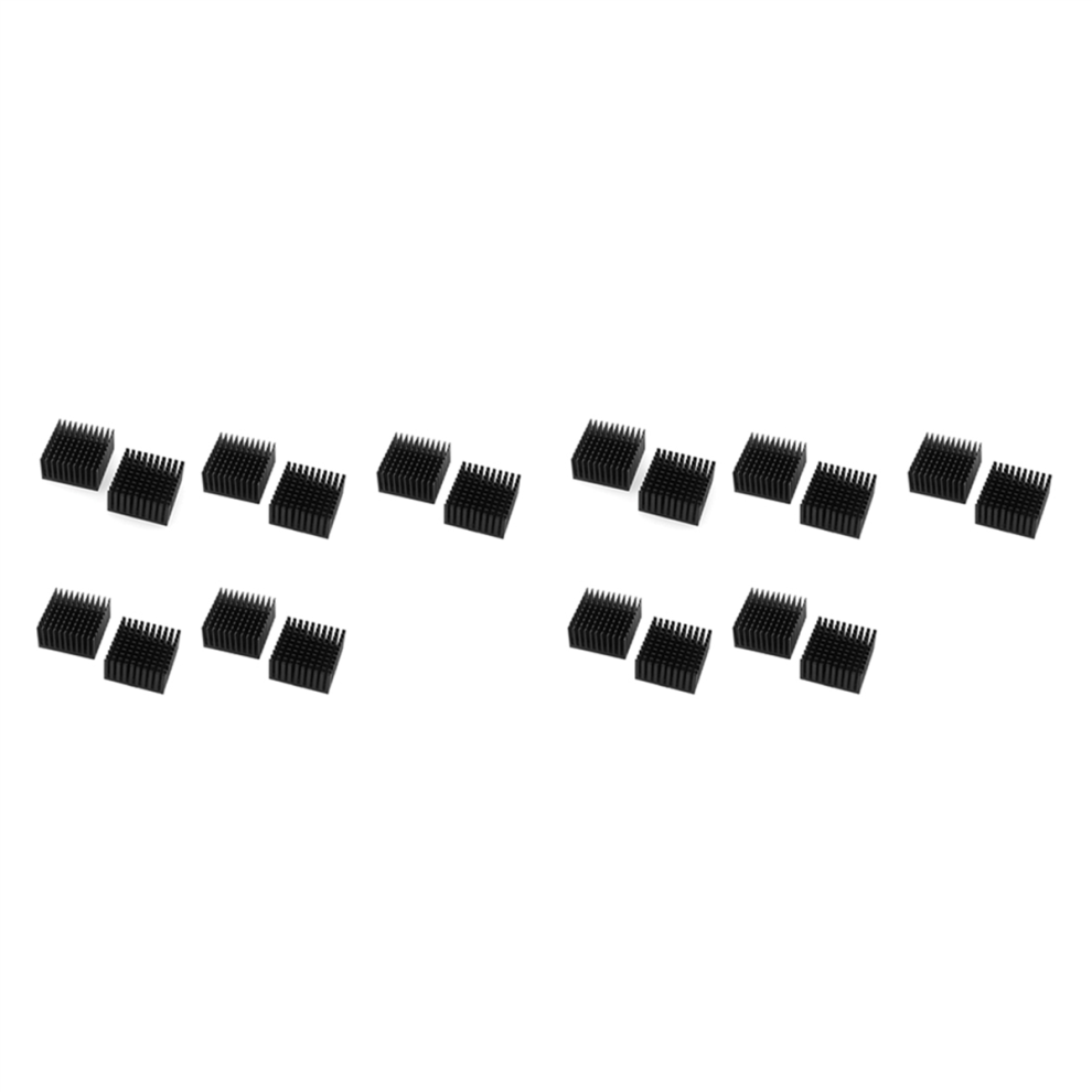 10 Pcs 40X40x20mm Aluminum Heatsink Radiator For Electronic Chip Led Black 4711624772346