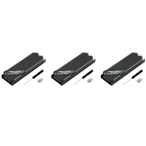M.2 SSD-kylfläns M2 2280 SSD-hårddisk Aluminium Grå