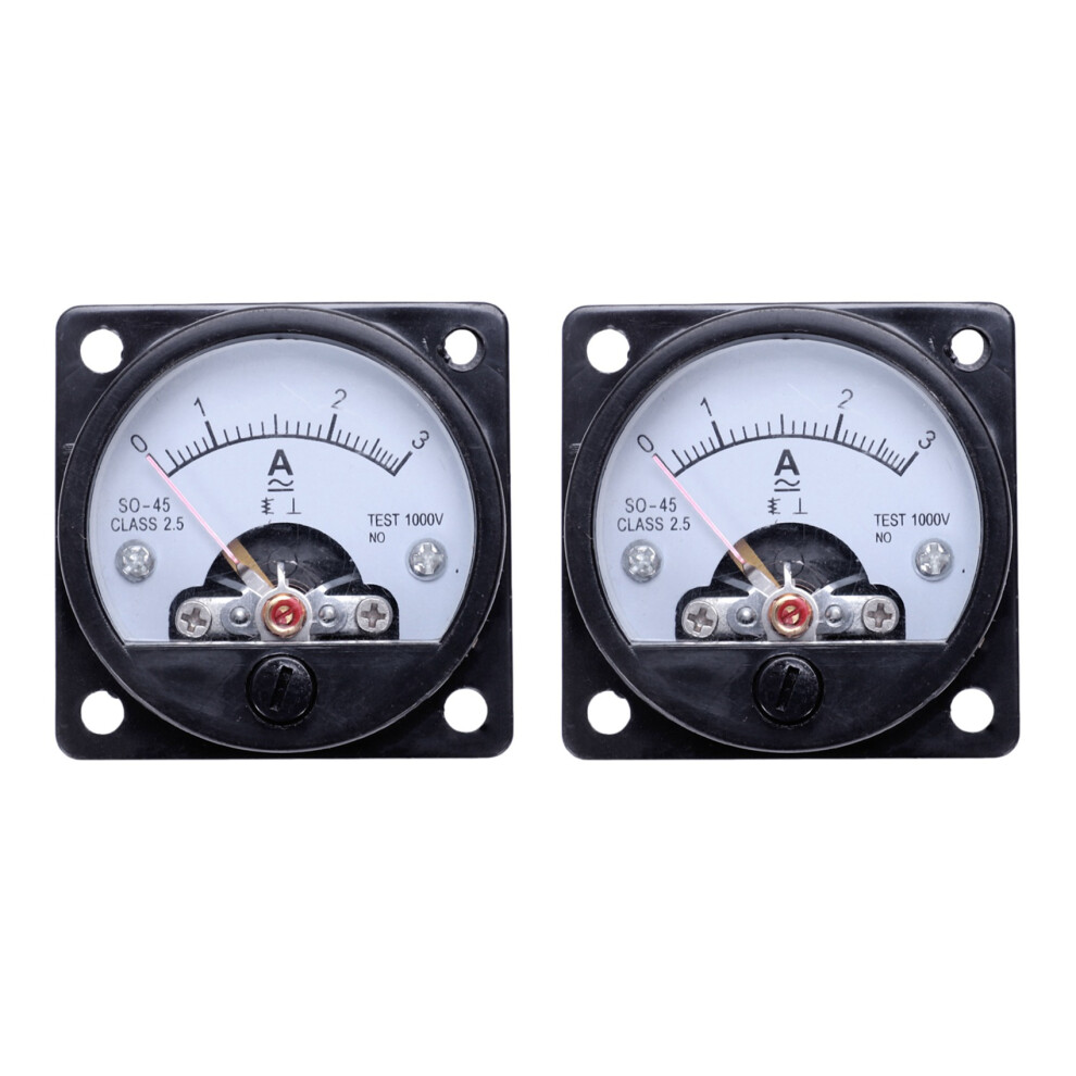 Ac 0-3A Analog Panel Meter Current Measuring Ammeter Gauge Black 4711624793068
