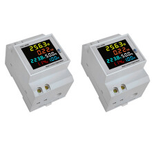 Din-skena AC-monitor 6IN1 40-300V 100A Spänning Ström Effektfaktor