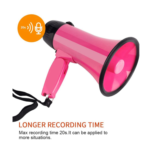 25 Watt Compact Speaker PA Bullhorn - with Built-in,Pink 1