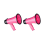 25 Watt Compact Speaker PA Bullhorn - with Built-in,Pink 1