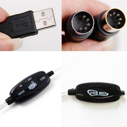 USB to MIDI 5Pin Cable Converter for Piano Electronic Instruments 2