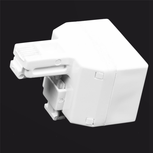 2-Way 6P4C RJ11 Modular Phone Wall Adapter and Splitter 2