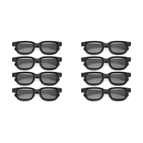 8Pcs Polarized Passive 3D Glasses for Cinema IMIX Screen