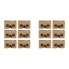 6 st 3D-glasögon för Cardboard V2 VR 4,5-6 tum + huvudband