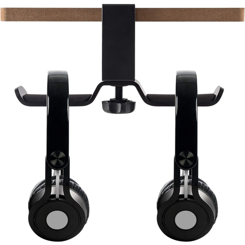 Dual Headphone Stand Under Desk, Universal PC Gaming Headphone Hanger 2