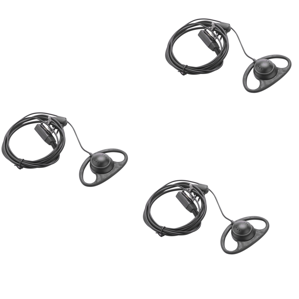 2 Pin Advanced D Shape Clip-Ear Ptt Headset Earpiece Mic 4711624783052