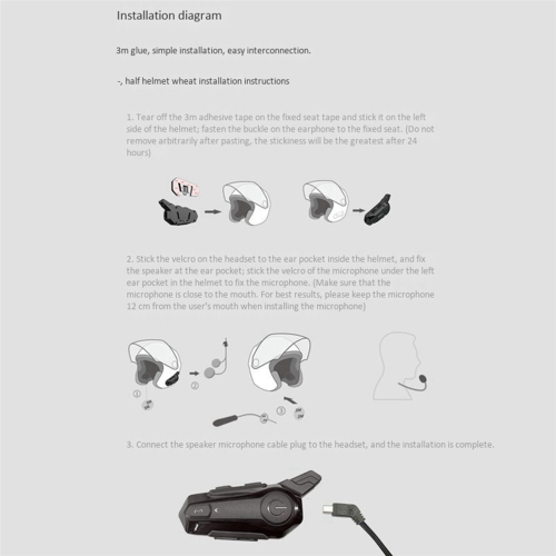 5X Motorcykel Bluetooth Headset med Brusreduceringsfunktion 2