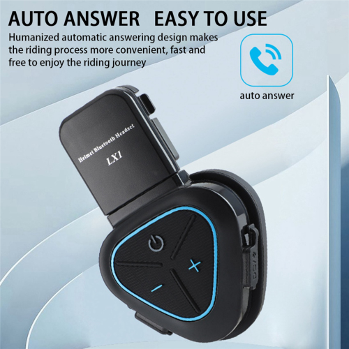 LX1 Motorcykel Sommarhjälm Special Bluetooth Headset Bärbar Blå 1