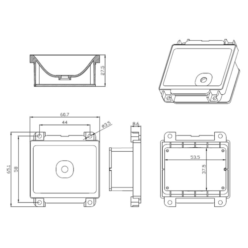 GM72 USB/RS232 1D/2D/QR Android streckkodsläsarmodul för buss 1
