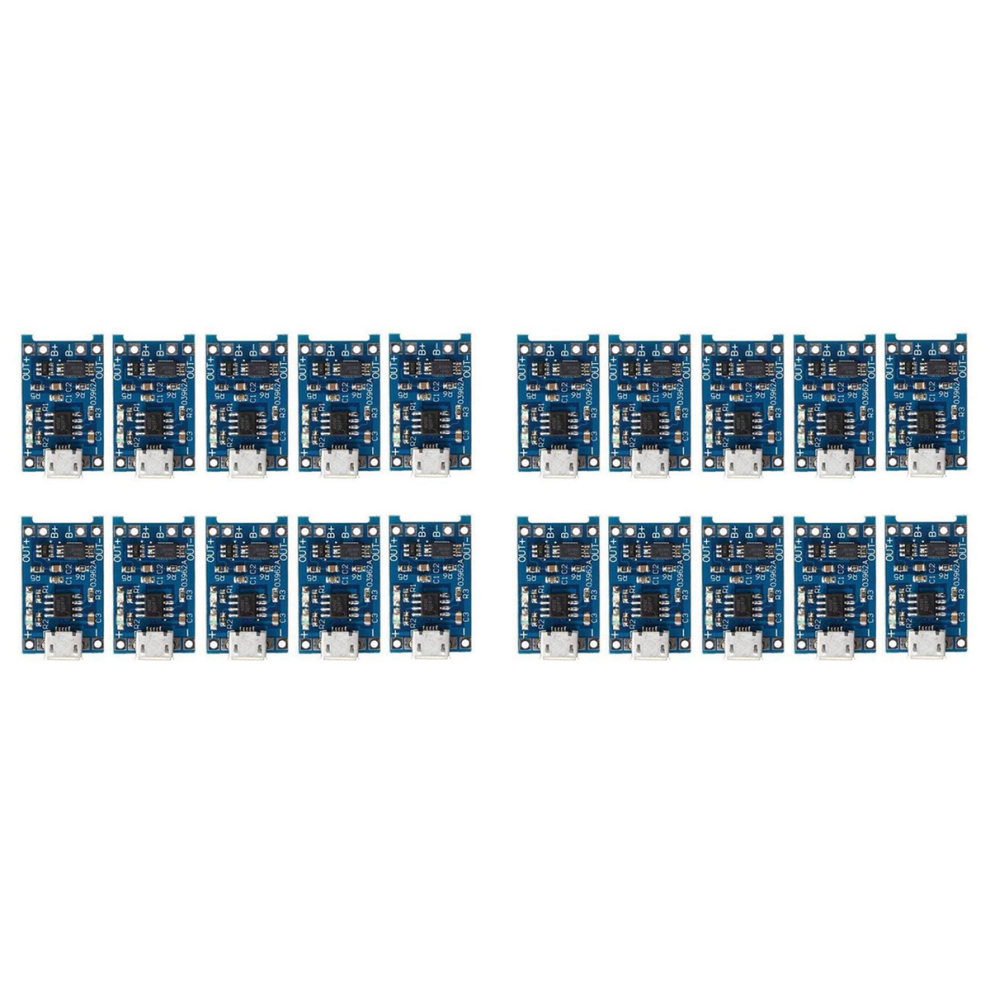 10Pcs 5V 1A 18650 Lithium Battery Charging Board Charge Module Blue 4711624785841