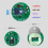 1Pcs NRF52810 Beacon Tag with Accelerometer Sensor,Green+White 3
