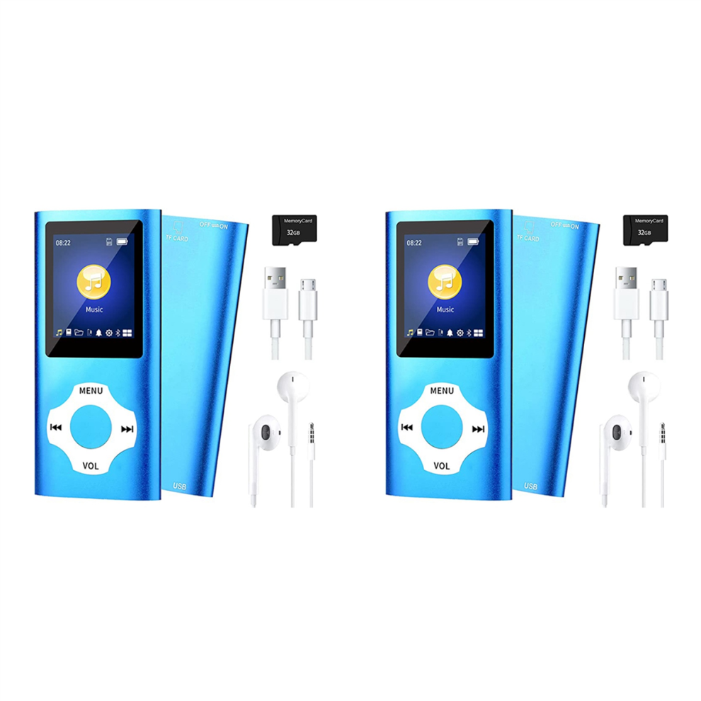 Mp3 Music Player With Tooth 5.0,Portable Hifi Music Player(Blue) Blue 4711624702855