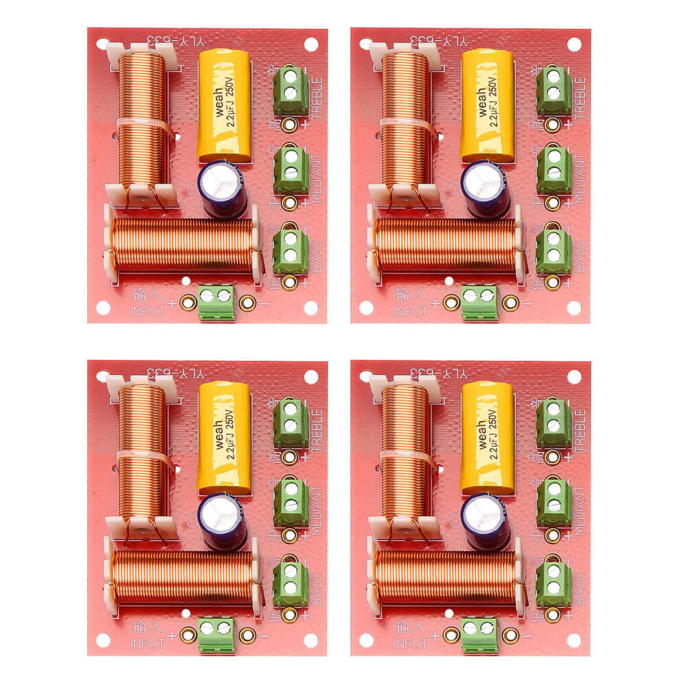 4Pcs 200W Treble + Midrange + Bass Frequency Divider 4711624708994