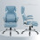 Vinsetto (Blue) Vinsetto Fabric Office Desk Chair w/ Adjustable Height Tilt Function 6