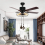 4Pcs Ceiling Fan Pull Chain Set,Bulb and Fan Pattern(Red Bronze) 3