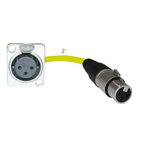 Panoul de etapa de montaj pentru panouri de montare pigtail fara lipit (xlr feminin xlr galben feminin)