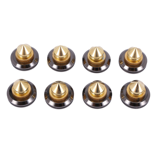 8-pack guldpläterade högtalarspikar, CD-ljud subwoofer isoleringsfötter 2