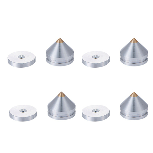 4-pack Hifi Audio fotspikar koniska golvfotspik (silver) 1