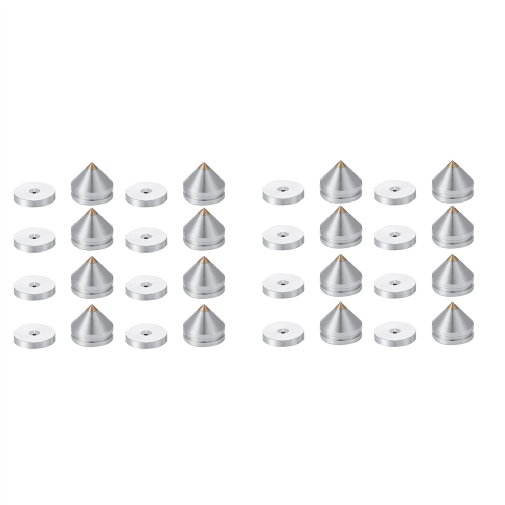 8 Set Speaker Stand Feet Foot Pad Spikes Cone Floor Foot Nail Silver-image-OPC-PJ8Y97C-NEW