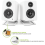 Desktop Speaker Stand Metal Audio Bracket Tabletop Holder,White 2