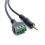 2X 3.5mm Screw Terminal Adapter Speaker Cable 4-Core Stereo TRRS 4