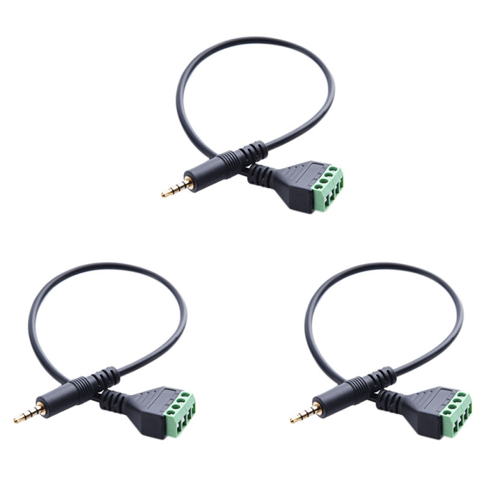3.5Mm Screw Terminal Adapter Speaker Cable 4-Core Stereo Trrs 4711624718726