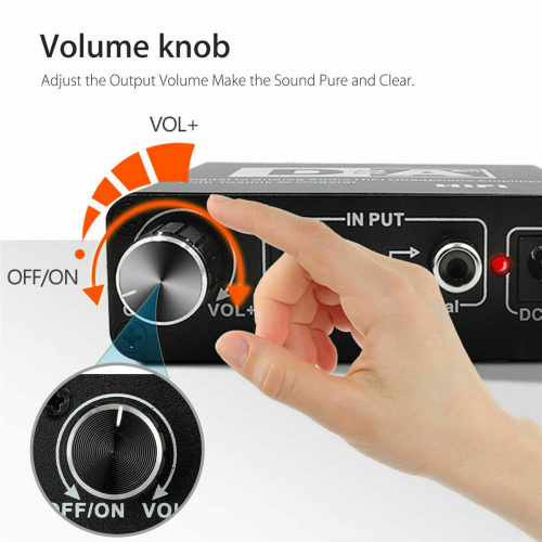192KHz Digital Optical Coaxial to Analog Audio Hifi Converter