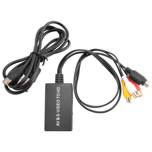 S-video och 3RCA CVBS komposit till ljud- och videokonverterare stöder 720P 2