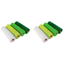 4 Roll . 's Day Poly Mesh Ribbon, Green White Edge Ribbon