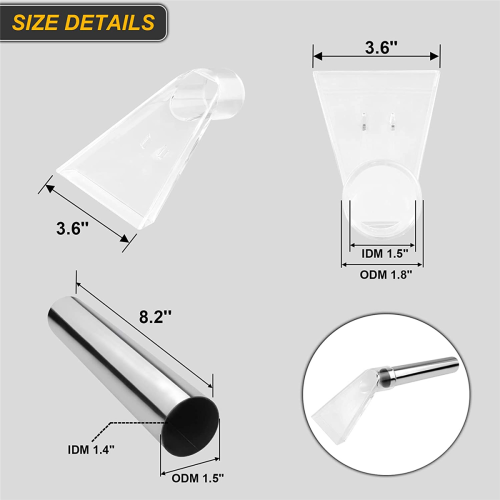 Extractor Hand Wand with Clear Head, Car Detailing Vacuum Wand 2