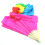 2X Colorful Dancing Silk Bamboo Long Fans Veils 1.8m 2